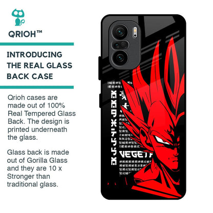 Red Vegeta Glass Case for Mi 11X
