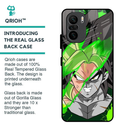 Anime Green Splash Glass Case for Mi 11X