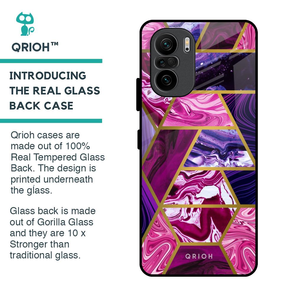 Electroplated Geometric Marble Glass Case for Mi 11X