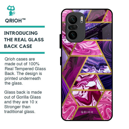 Electroplated Geometric Marble Glass Case for Mi 11X