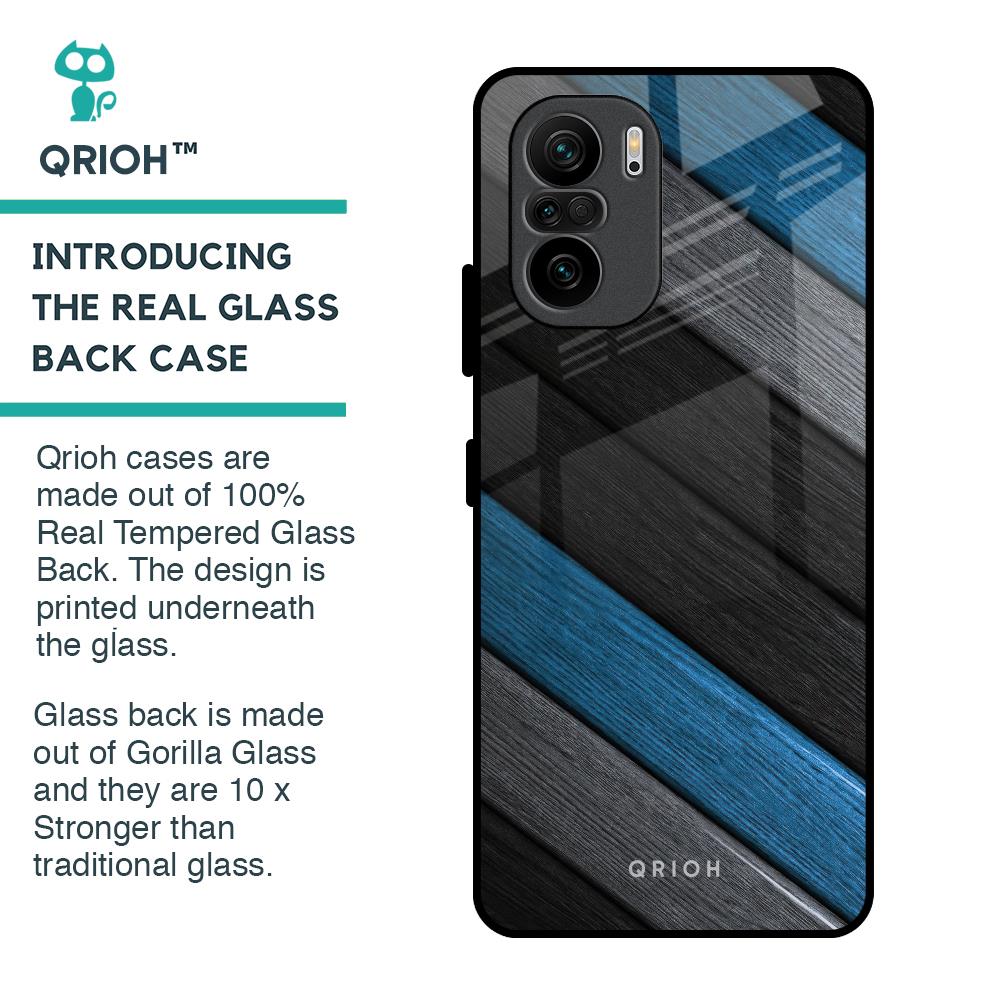 Multicolor Wooden Effect Glass Case for Mi 11X
