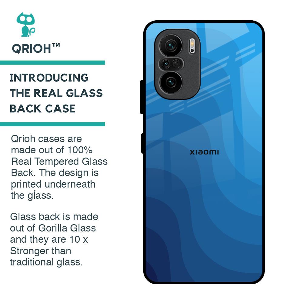Blue Wave Abstract Glass Case for Mi 11X