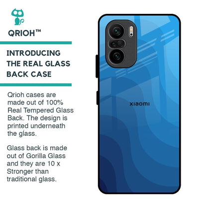 Blue Wave Abstract Glass Case for Mi 11X