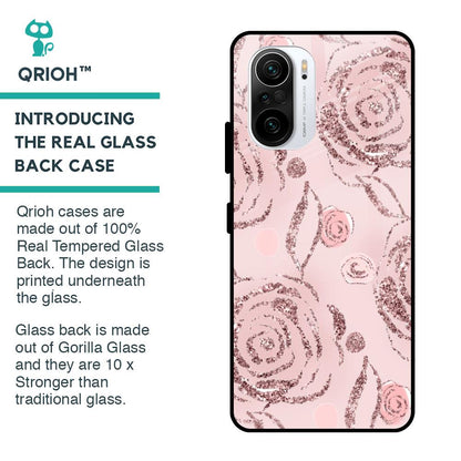 Shimmer Roses Glass case for Mi 11X