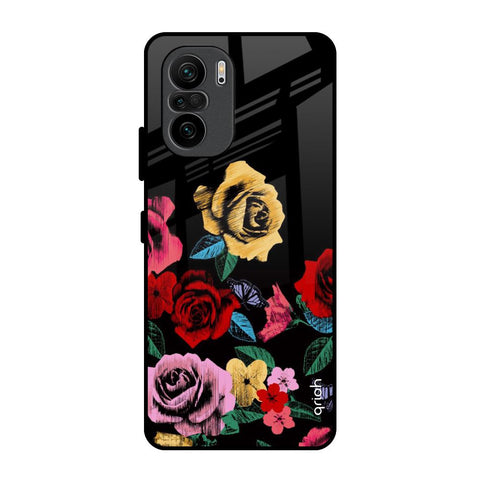 Floral Decorative Mi 11X Pro Glass Back Cover Online