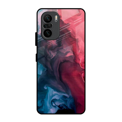 Blue & Red Smoke Mi 11X Pro Glass Back Cover Online