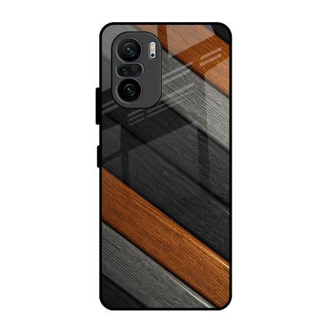 Tri Color Wood Mi 11X Pro Glass Back Cover Online