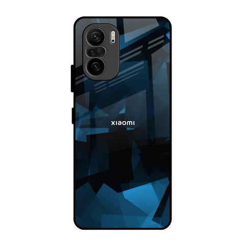 Polygonal Blue Box Mi 11X Pro Glass Back Cover Online