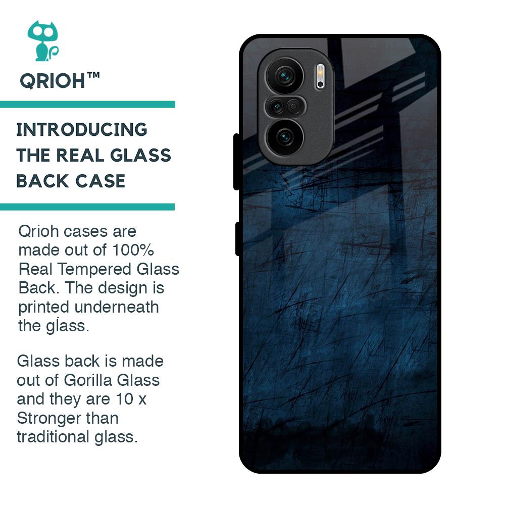 Dark Blue Grunge Glass Case for Mi 11X Pro