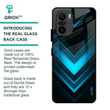 Vertical Blue Arrow Glass Case For Mi 11X Pro