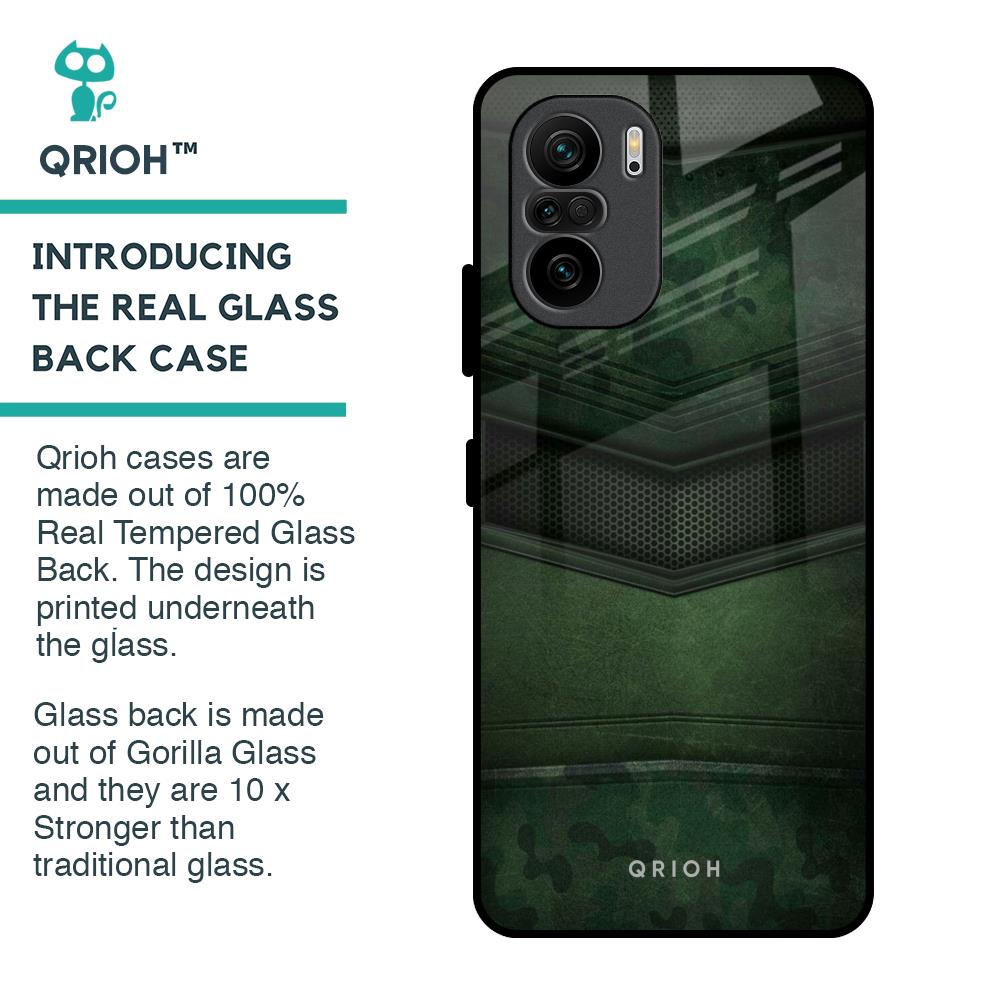 Green Leather Glass Case for Mi 11X Pro
