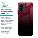 Wine Red Glass Case For Mi 11X Pro