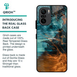 Golden Splash Glass Case for Mi 11X Pro