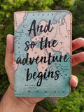 So the Adventure Begins Passport Cover