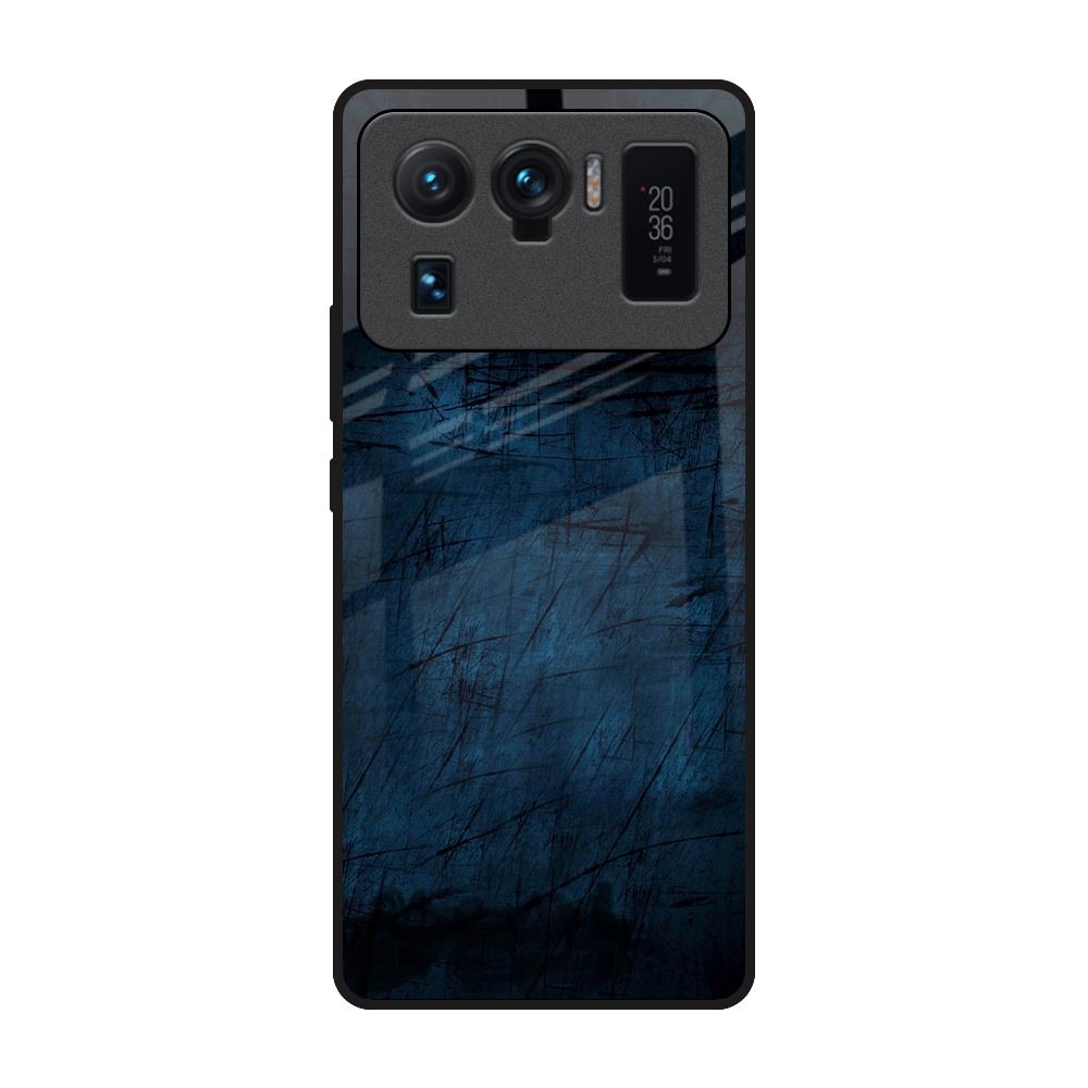Dark Blue Grunge Mi 11 Ultra Glass Back Cover Online