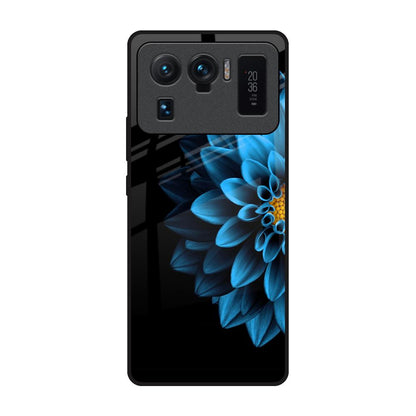 Half Blue Flower Mi 11 Ultra Glass Back Cover Online