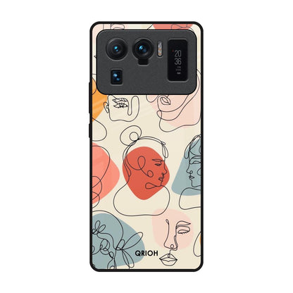 Abstract Faces Mi 11 Ultra Glass Back Cover Online