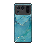 Blue Golden Glitter Mi 11 Ultra Glass Back Cover Online