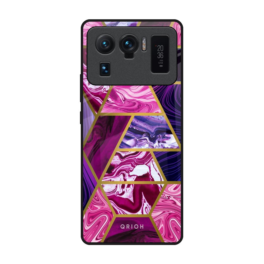 Electroplated Geometric Marble Mi 11 Ultra Glass Back Cover Online
