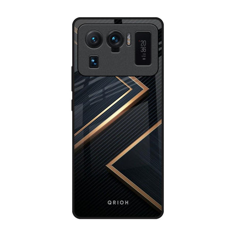 Sleek Golden & Navy Mi 11 Ultra Glass Back Cover Online