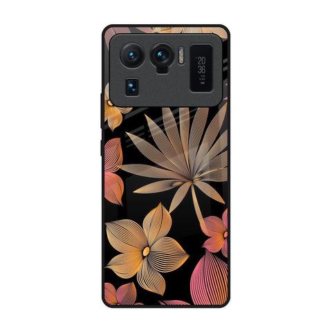 Lines Pattern Flowers Mi 11 Ultra Glass Back Cover Online