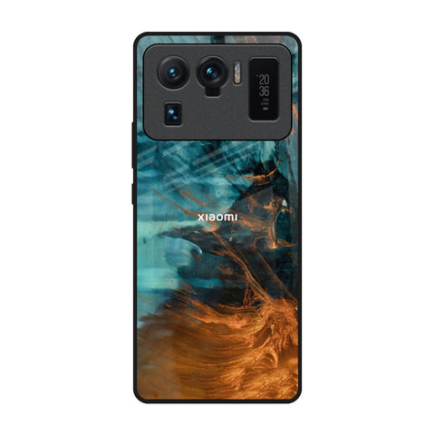 Golden Splash Mi 11 Ultra Glass Back Cover Online
