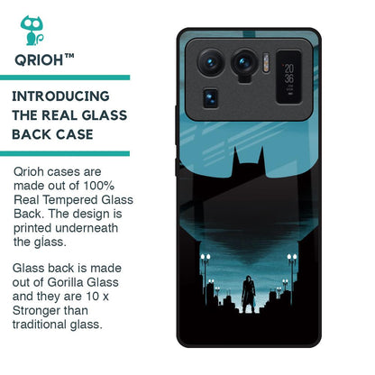 Cyan Bat Glass Case for Mi 11 Ultra