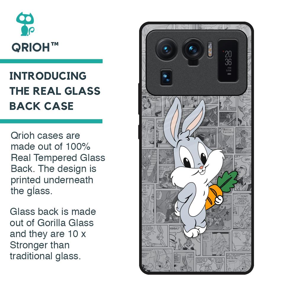 Cute Baby Bunny Glass Case for Mi 11 Ultra
