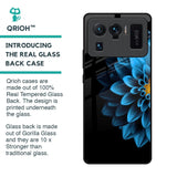 Half Blue Flower Glass Case for Mi 11 Ultra