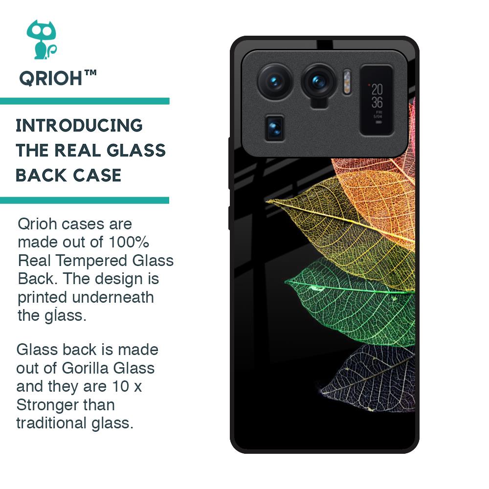 Colorful Leaves Glass Case for Mi 11 Ultra