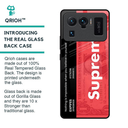 Supreme Ticket Glass Case for Mi 11 Ultra