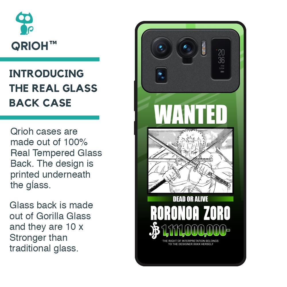 Zoro Wanted Glass Case for Mi 11 Ultra