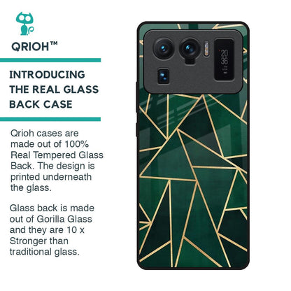 Abstract Green Glass Case For Mi 11 Ultra