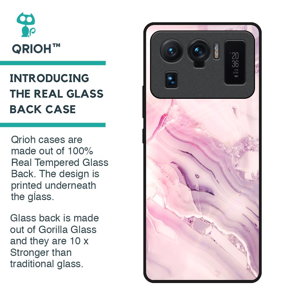 Diamond Pink Gradient Glass Case For Mi 11 Ultra