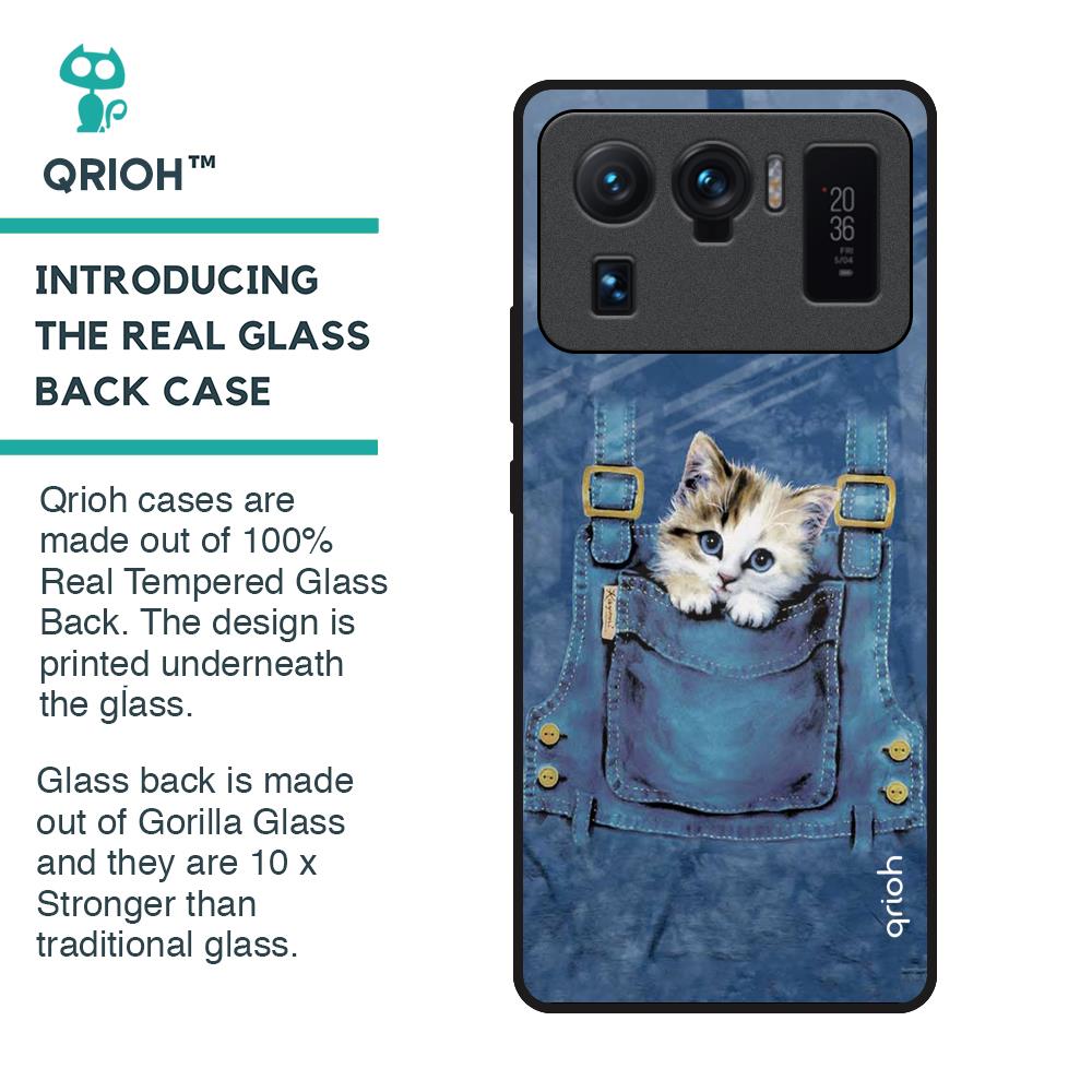 Kitty In Pocket Glass Case For Mi 11 Ultra