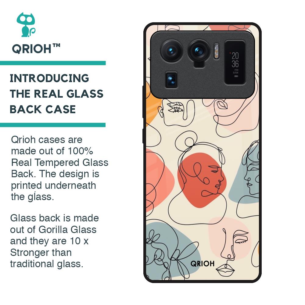 Abstract Faces Glass Case for Mi 11 Ultra