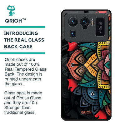 Retro Gorgeous Flower Glass Case for Mi 11 Ultra
