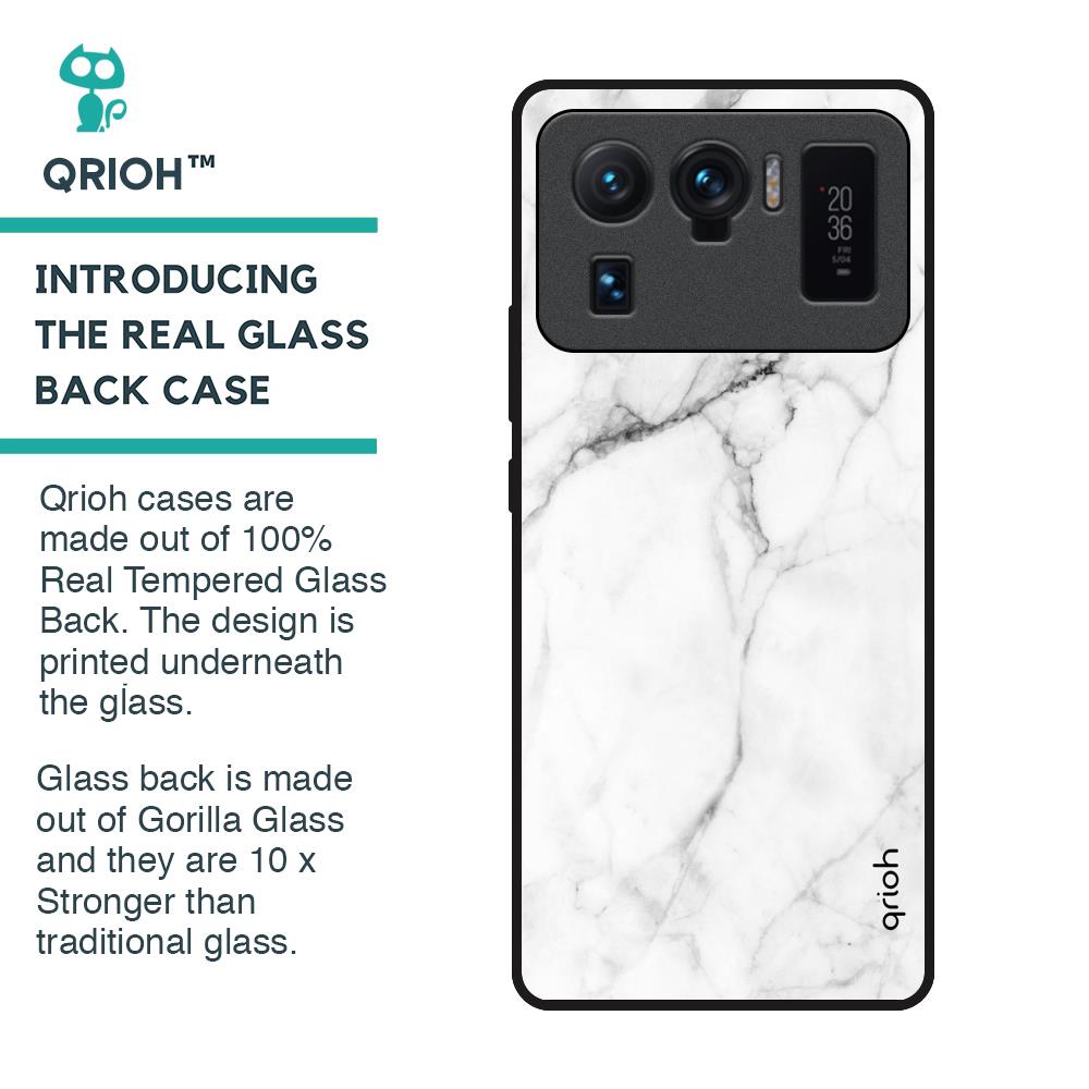 Modern White Marble Glass Case for Mi 11 Ultra