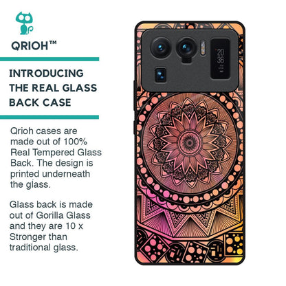 Floral Mandala Glass Case for Mi 11 Ultra