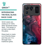 Blue & Red Smoke Glass Case for Mi 11 Ultra