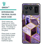 Purple Rhombus Marble Glass Case for Mi 11 Ultra