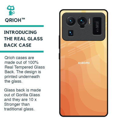 Orange Curve Pattern Glass Case for Mi 11 Ultra