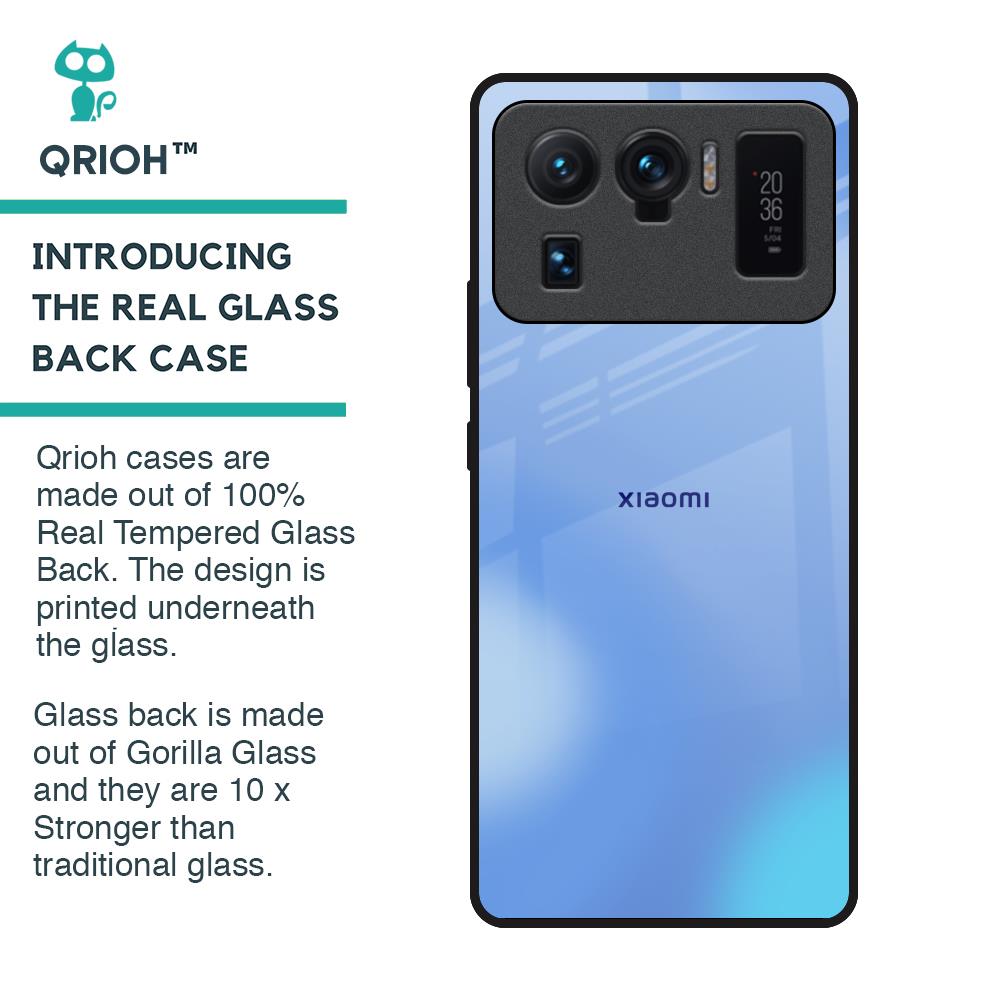 Vibrant Blue Texture Glass Case for Mi 11 Ultra