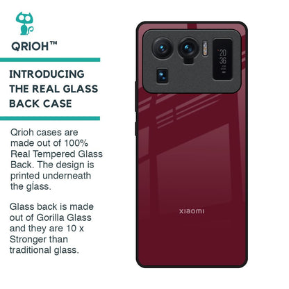 Classic Burgundy Glass Case for Mi 11 Ultra