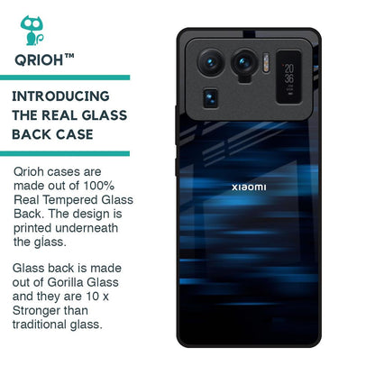 Blue Rough Abstract Glass Case for Mi 11 Ultra