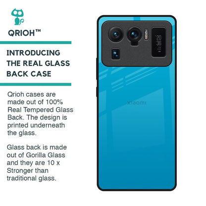 Blue Aqua Glass Case for Mi 11 Ultra