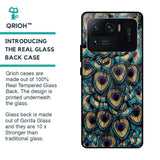 Peacock Feathers Glass case for Mi 11 Ultra