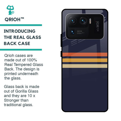 Tricolor Stripes Glass Case For Mi 11 Ultra