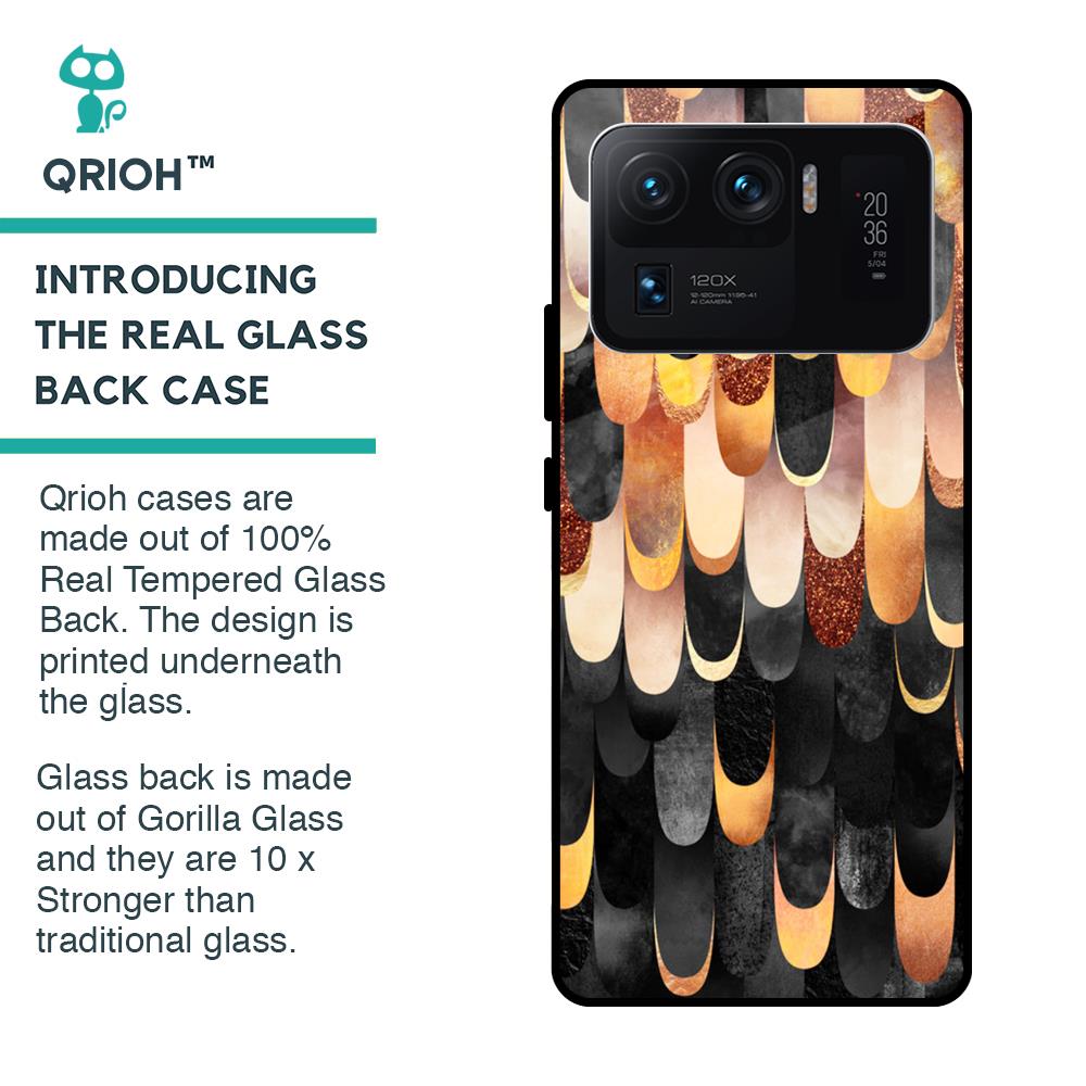 Bronze Abstract Glass Case for Mi 11 Ultra