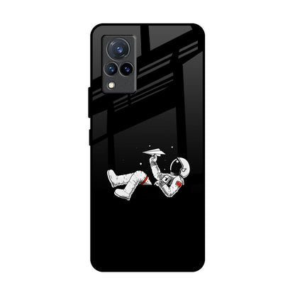 Space Traveller Vivo V21 Glass Back Cover Online
